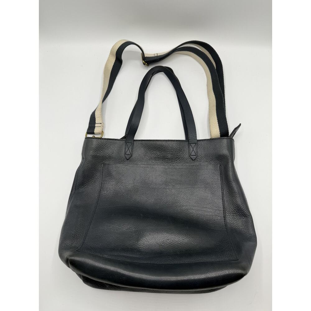 Madewell Zip-Top Medium Transport Tote Leather Crossbody Bag Black AS IS - Picture 5 of 10